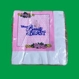 VINTAGE 1991 BEAUTY AND THE BEAST PARTY NAPKINS